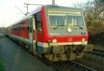628 539 als RB 25755 (Hittfeld–Soltau) am 26.11.2000 in Hittfeld; wegen Stellwerksinbetriebnahme in Hamburg-Harburg begann der Zug erst in Hittfeld.