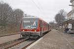 Letzter Tag für die DB Regio und die Triebwagen der Baureihe 628 am 13.12.2014 auf der so genannten Wendlandbahn. In Lüneburg wird 928 596 in Kürze den Bahnhof Lüneburg (West) als RB nach Dannenberg Ost verlassen.