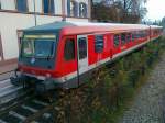 628 430 bei der Ausfahrt an einem Herbstmorgen 2013 von Frankenthal-Flomersheim nach Ludwigshafen/Rh.
