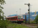 628 670 verlässt Bocholt am 23.05.2015 als Linie RB 32 in Richtung Wesel.