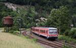 628 302-1 und 628 695-8 als RE 28644 (Ulm Hbf-Tuttlingen) in Hausen im Tal 19.6.15