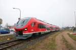 DB Regio PESA Link 633 004 am 02.02.19 bei Dieburg am ersten Betriebstag mit Fahrgästen auf der RB61 der Dreieichbahn 