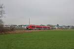 DB Regio PESA Link 633 004 am 02.02.19 bei Rödermark Urberach am ersten Betriebstag mit Fahrgästen auf der RB61 der Dreieichbahn 