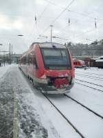 Hier steht ein vom Winter gezeichneter 640er am 13.12. im Bahnhof von Siegen.