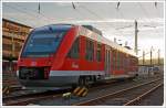 Beim Hauptbahnhof Siegen ist am 16.11.2013 der Dieseltriebwagen 640 019-5 (9580 0 640 059-5-5 D-DB ABp) ein Alstom Coradia LINT 27 der DreiLnderBahn abgestellt.