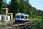 HEX VT872 bei der Durchfahrt in Börnecke n Richtung Halberstadt.