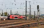 Am Nachmittag des 04.10.2017 rangierte 641 003  Waldshut-Tiengen  zusammen mit 641 008 im nördlichen Vorfeld des Badischen Bahnhof von Basel, um später dann als RegionalBahn in Richtung Hochrhein zu fahren. (Fotostandpunkt von öffentlich zugänglichen Parkplatz)