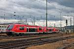 Nachschuss auf 641 004, als dieser am Nachmittag des 25.09.2019 zusammen mit 641 017 und 641 016 als Lokzug aus dem BW haltingen in den Badischen Bahnhof von Basel in Richtung Bahnsteig fuhren. Später fuhren sie als RB nach Waldshut in Richtung Hochrhein.