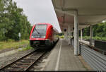 641 003-8 (Alstom Coradia A TER) steht im Startbahnhof Mücheln(Geiseltal) auf Gleis 1.

🧰 Elster-Geiseltal-Netz (DB Regio Südost)
🚝 RB 16824 (RB78) Mücheln(Geiseltal)–Merseburg Hbf
🚩 Bahnstrecke Merseburg–Querfurt (Geiseltalbahn | KBS 586)
🕓 24.7.2021 | 16:30 Uhr