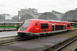 DB 641 018 als Werkstattfahrt Richtung Frankfurt (M), am 06.02.2025 in Karlsruhe Hbf.