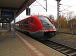 DB 641 038 (95 80 0641 038-4 D-DB) wartet als RB 16745 im Bf Gotha auf die Abfahrt nach Crawinkel. Ab dem Fahrplanwechsel wird diese Relation eingestellt; 03.11.2011