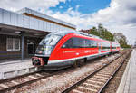 642 160, am 19.4.2017, abgestellt am Bahnsteig 1 in Landau (Pfalz) Hbf.