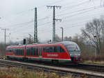 DB 642 062 bei der Bereitstellung als RB 16084 nach Sömmerda, am 01.12.2017 in Großheringen.