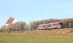 642 224 als RE  Hohenloheexpress  Heilbronn-Crailsheim am 28.12.2019 zwischen Eckartshausen-Ilshofen und Crailsheim.