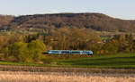 642 205/705 als RE80 Crailsheim-Heilbronn am 24.04.2021 bei Neuenstein-Untereppach.