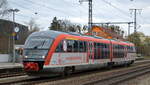 DB Regio AG - Region Nordost mit  642 539  am 06.04.22 auf Dienstfahrt durch den Bf. Golm.