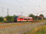 DB 642 572 als RB 16391 von Sömmerda nach Erfurt Hbf, am 12.08.2015 in Stotternheim.