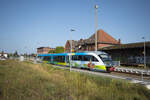 In Torgelow: auf dem Weg nach Pasewalk. Vor einigen Jahren wurde der ,,Bahnhof,, modernisiert. 24.08.2024