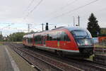 DB 642 734  Bergstadt Zschopau  als RB 23773 von Chemnitz Hbf nach Olbernhau-Grünthal, am 11.10.2024 in Niederwiesa.