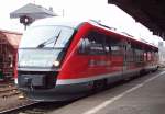 VT 2002 Desiro der Kahlgrundbahn nach Schllkrippen am 08.12.2002 in Hanau Hbf.