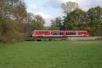 642 120 als RB 35654 Hilpoltstein-Roth am 18.10.2010 bei Lsmhle.