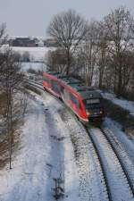 642 686/186 bei Einfahrt in den Bf Mehltheuer am 22.02.2011 als RB16475.