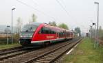 642 555-7 von der Erzgebirgsbahn durchfährt am 05.04.2014 den Hp Oberrothenbach in Richtung Zwickau.