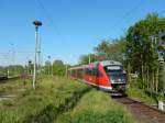 Nebenbahn? Weit gefehlt! 642 138 ist als Regionalbahn auf der Hauptstrecke Weißenfels-Leipzig unterwegs.
15.05.2015