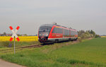 DB Regio bietet an Wochenenden sowie Feiertagen zwischen Wittenberg und Bad Schmiedeberg saisonellen Ausflugsverkehr an. Gefahren wird mit Triebwagen der Reihe 642. Am 01.05.16 passiert 642 221 auf dem Weg nach Bad Schmiedeberg Eutzsch.