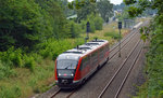 642 509 hat mit dem RE nach Chemnitz in Bad Lausick gekreuzt und ist nun auf dem Weg nach Leipzig. Fotografiert am 31.07.16.