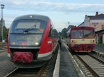 DB Regio 642 157 und CD 810 600-7 am 15.10.16 in Tschechien. Dieses Foto hat ein Freund von mir gemacht und ich darf es veröffentlichen.