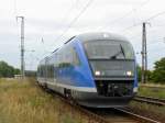 Siemens Desiro zum Testen des ETCS Level 2 macht gerade im Bahnhofsvorfeld Saarmund, kopf...
08.01.2006