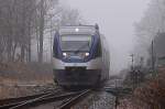 VT 0011 der NWB fhrt in Gladbeck-Zwekel ein. 29.12.2007