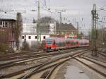 Wegen den Weihnachtsverkehr fuhr die RB 64 zur Hauptverkehrszeiten mit 3 Einheiten von Gronau nach Münster. Der 643 bei der Einfahrt im Bahnhof Münster