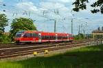   Der Bombardier Talent Dieseltriebzug 643 514-3 / 943 014-0 / 643 014-3  Kirrweiler (Pfalz)   der DB Regio RheinNeckar am 31.05.2014, hier als RB 53 Wissembourg - Winden (Pfalz) -  Landau (Pfalz) -