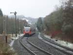 Eifel- Wetter vom allerfeinsten rund um Ostern 2008: 644 047 samt Partner warten auf die Ausfahrt Richtung Kln. Nettersheim, 22.03.2008