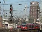 Zugverkehr am Klner Hauptbahnhof.