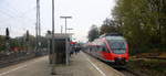 Ein Nachschuss auf einen Talent von der 644 521 DB durchfährt Aachen-West in Rictung Aachen-Schanz,Aachen-Hbf.