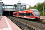 Nachschuss auf 646 206-9 (Stadler GTW) der Kurhessenbahn (DB Regio) als RB 23110 (RB39) von Bad Wildungen nach Kassel Hbf, der im Bahnhof Kassel-Wilhelmshöhe einfährt. [1.5.2017 - 14:10 Uhr]