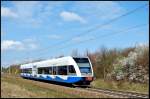 UBB 646er als UBB 24009 von Barth nach Stralsund am 19.04.2008 zwischen Langendorf und Hp Grnhufe.