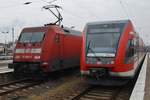 101 052-9 schiebt am 12.2.2017 den IC2425 von Ostseebad Binz nach Berlin Südkreuz aus Berlin Lichtenberg.