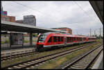 Braunschweig Hauptbahnhof am9.8.2024: DB 648265 rollt um 16.09 Uhr von der Abstellung an den Bahnsteig mit Zielvorgabe Herzberg.