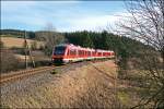 Das (Hoch)-Sauerland von seiner schnsten Seite: Zwei 648er rollen bei Winterberg (Westf), als RE57 (RE 29558)  Dortmund-Sauerland-Express , Richtung Bestwig. (26.01.2008)