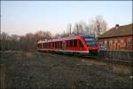 648 119/619 roll als RB52 (RB 29283)  Volmetalbahn  in den Endbahnhof Ldenscheid ein.