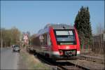 Ein 648 1. durchfhrt Horlecke als RB54 (RB 29454)  Hnnetalbahn  nach Frndenberg. (12.04.2008)