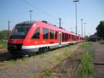 648 804 abgestellt in Lichtenfels, whrend der Erprobungsphase fr das Nrnberger Dieselnetz. 02.06.2008