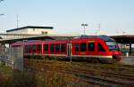 648 350 wartet am 15.11.2009 in Puttgarden auf die Abfahrt als RB nach Lbeck Hbf.