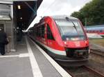 BR 648 im Flensburger Bahnhof am 29.06.2013 bei Wolkigen Wetter
