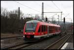 DB Alstom 648269 fährt als RB 82 nach Göttingen am 28.1.2015 um 10.52 Uhr in Northeim ein.