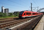 648 851-3 und 648 840-6  Lüneburg  kamen am 6.7.2016 als RE83 (RE21620) aus Lübeck Hauptbahnhof nach Kiel. Gerade zieht der Verband ins BW.